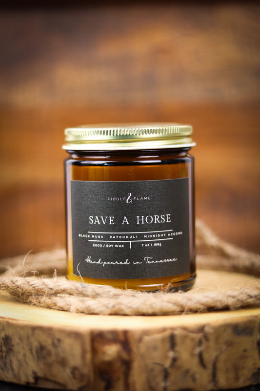 Save A Horse Candle